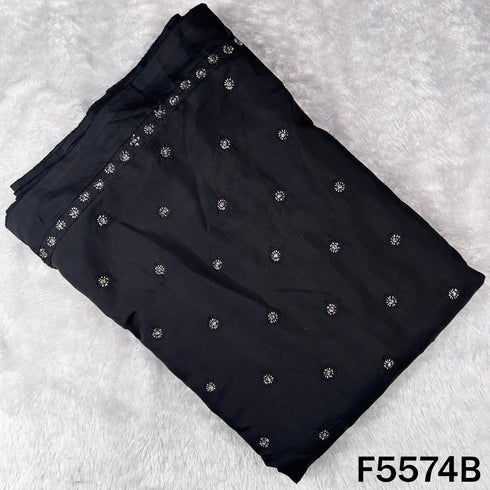 Cut Dana Thread Embroidered Cotton Silk Fabric - F5574