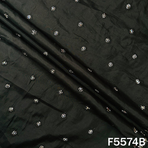 Cut Dana Thread Embroidered Cotton Silk Fabric - F5574