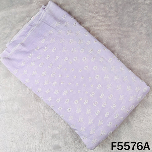 Thread Sequins Embroidered Dola Silk Fabric - F5576