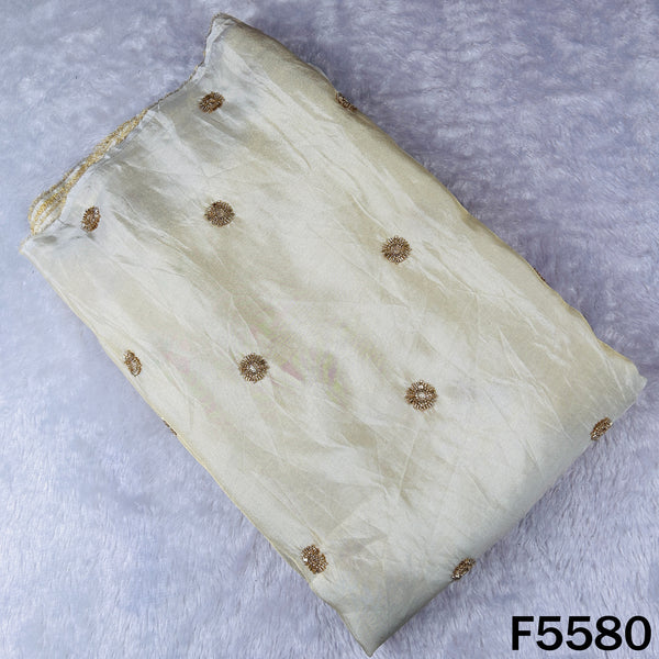 Dyeable Cut Dana Sequins Work Shimmer Tissue Fabric - F5580