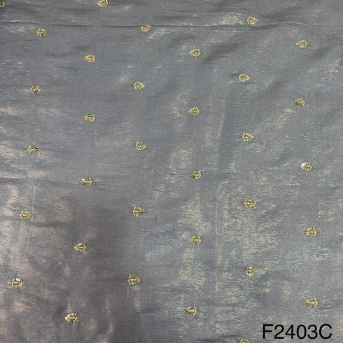 Zari Sequins Buti Shimmer Tissue Fabric-F2403