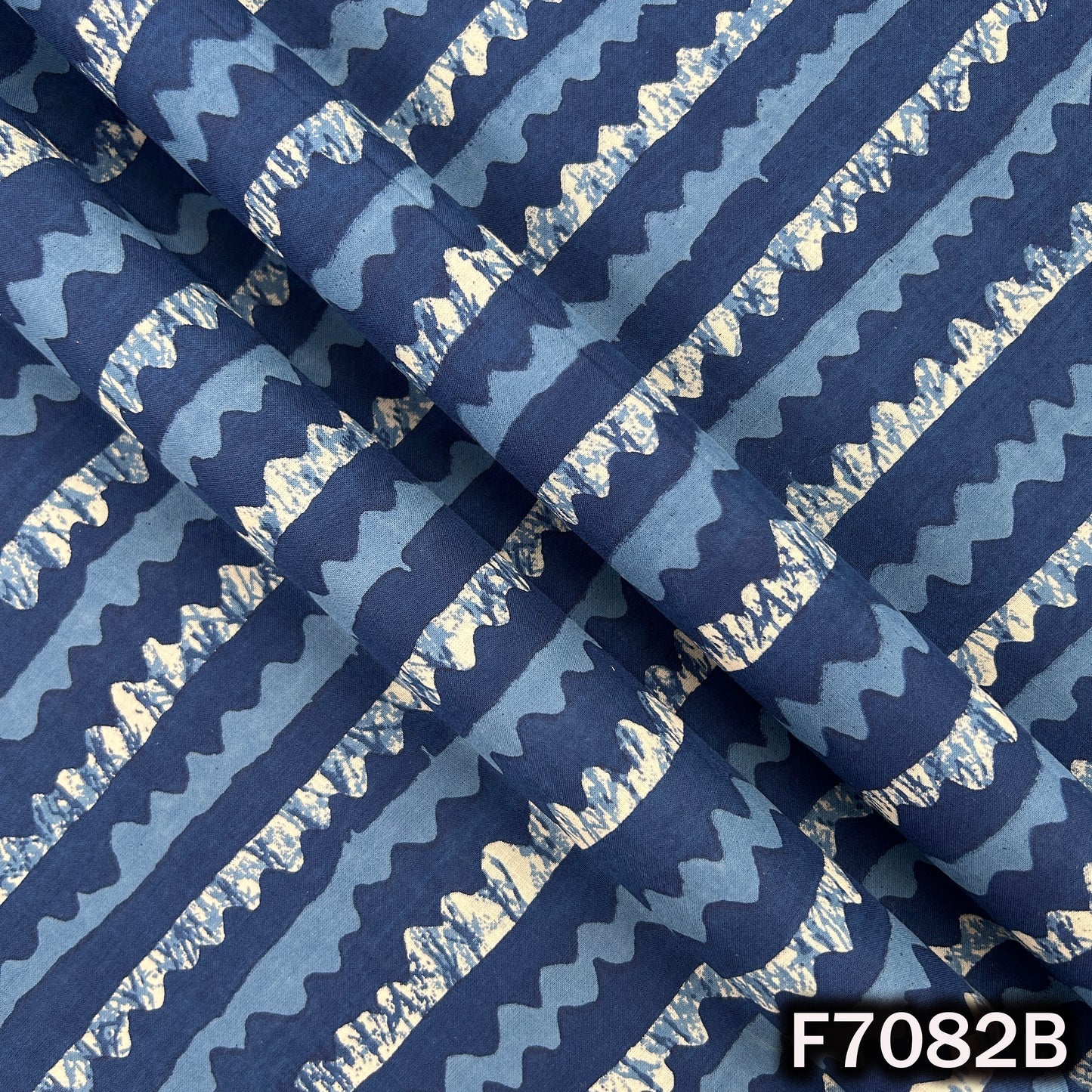 Indigo Print Cambric Cotton Fabric - F7082