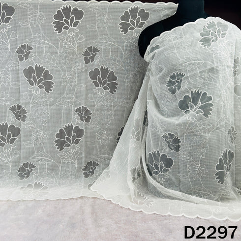 Dyeable Thread Work Kota Cotton Dupatta - D2297