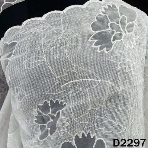 Dyeable Thread Work Kota Cotton Dupatta - D2297