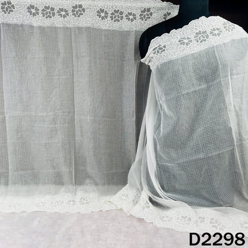 Dyeable Thread Work Kota Cotton Dupatta - D2298