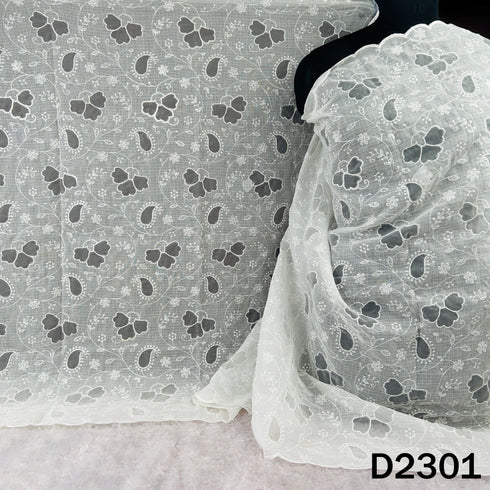 Dyeable Thread Work Kota Cotton Dupatta - D2301