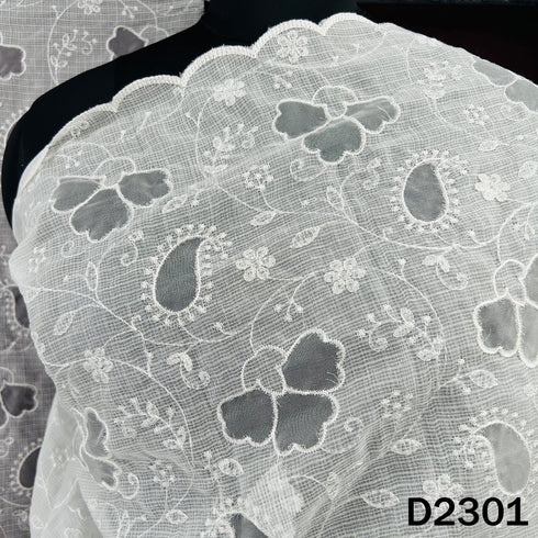 Dyeable Thread Work Kota Cotton Dupatta - D2301