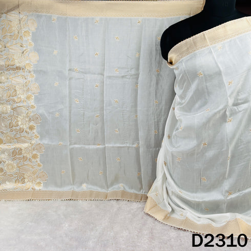 Dyeable Zari Work Dola Silk Dupatta - D2310