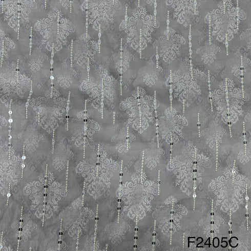 Thread Sequins Rayon Fabric-F2405