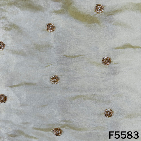 Dyeable Cut Dana Pearl Work Shimmer Tissue Fabric - F5583