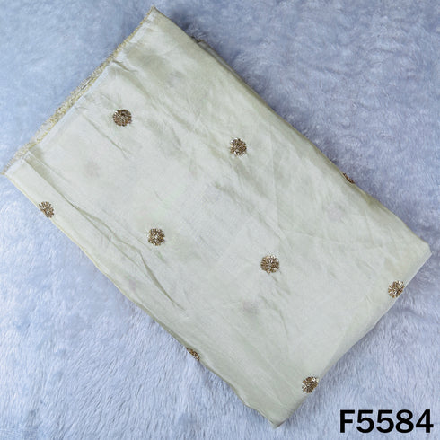 Dyeable Cut Dana Sequins Work Shimmer Tissue Fabric - F5584