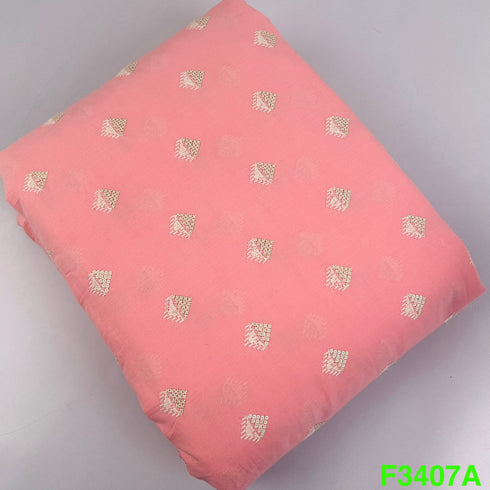Thread Sequins Embroidered Cotton Fabric-F3407