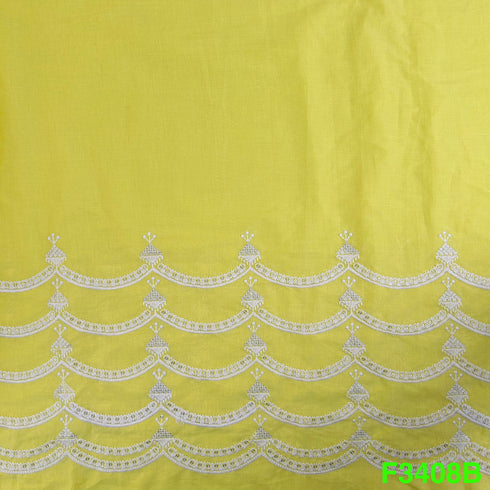 Thread Sequins Embroidered Cotton Fabric-F3408