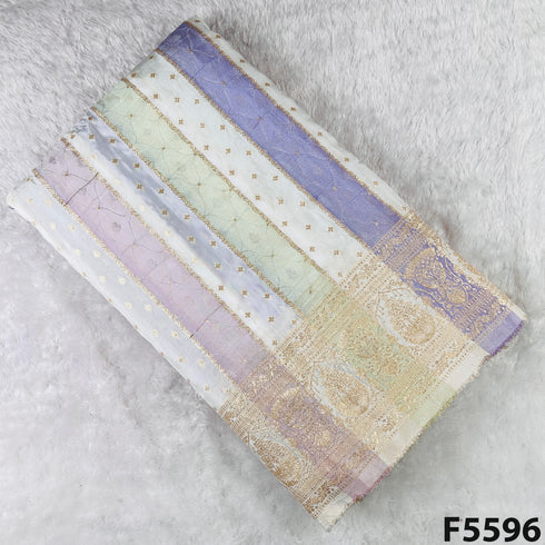 Zari Work Self Jacquard Banarasi Georgette Fabric - F5596