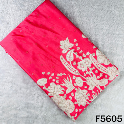 Digital Print Thread Sequins Work Crepe Fabric - F5605