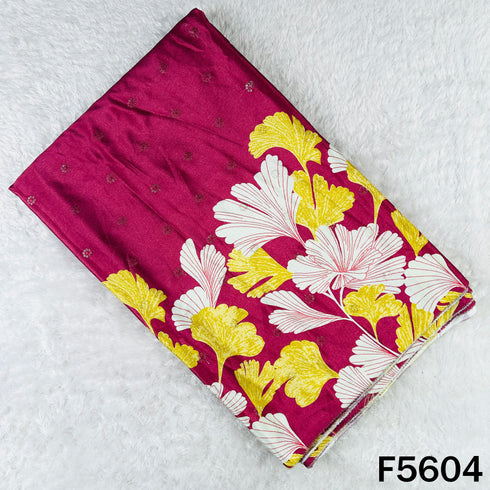 Digital Print Thread Sequins Work Crepe Fabric - F5604