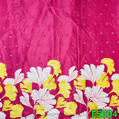 Digital Print Thread Sequins Work Crepe Fabric - F5604