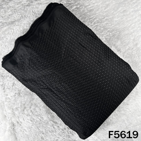 Thread Sequins Embroidered Modal Satin Fabric - F5619