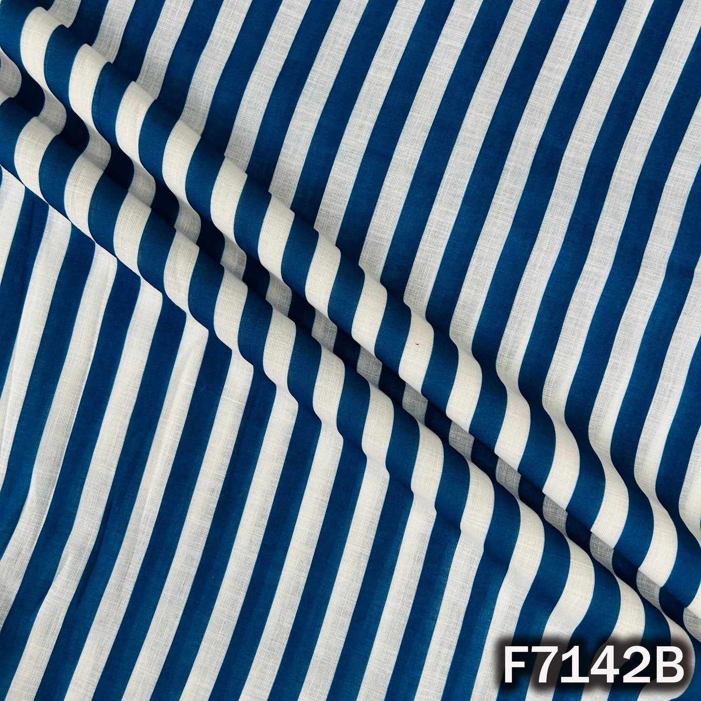 Thread Embroidered Linen Fabric - F7142