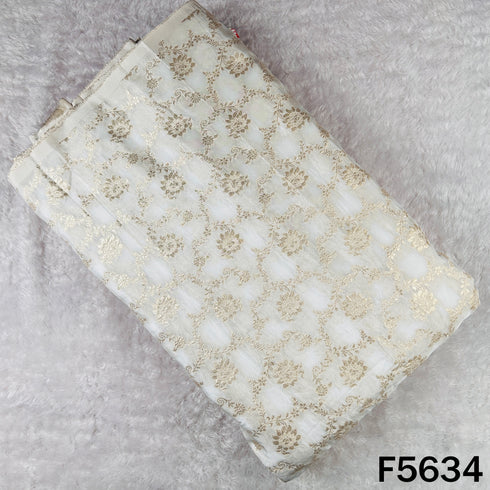 Dyeable Zari Work Shimmer Tissue Fabric - F5634