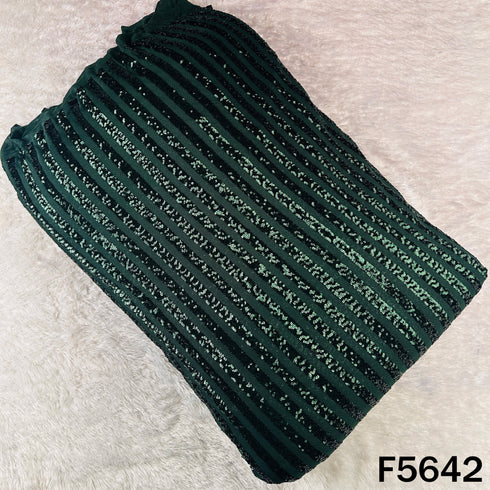 Sequins Work Lycra Net Fabric - F5642