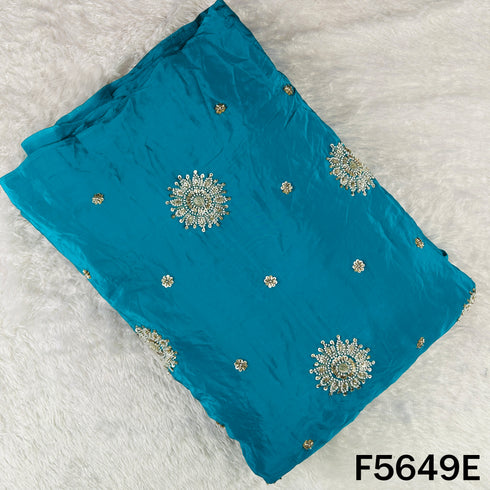 Cut Dana Zari Sequins Work Crepe Fabric - F5649