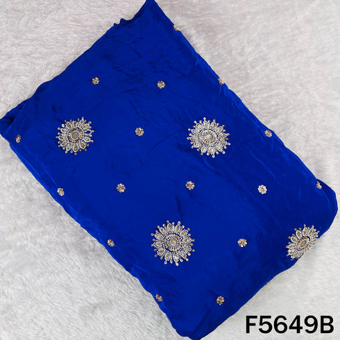 Cut Dana Zari Sequins Work Crepe Fabric - F5649