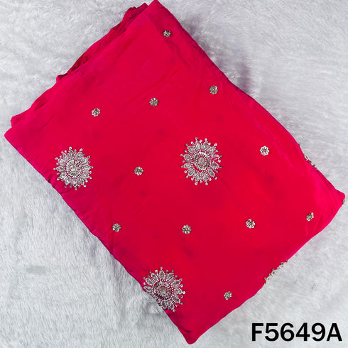 Cut Dana Zari Sequins Work Crepe Fabric - F5649