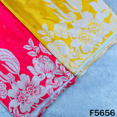 Digital Print Thread Sequins Work Crepe Fabric - F5656