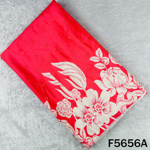 Digital Print Thread Sequins Work Crepe Fabric - F5656