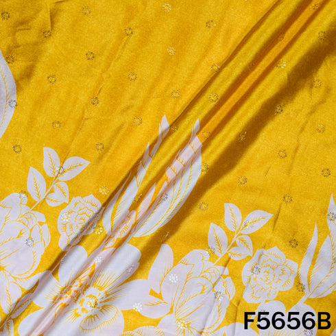 Digital Print Thread Sequins Work Crepe Fabric - F5656