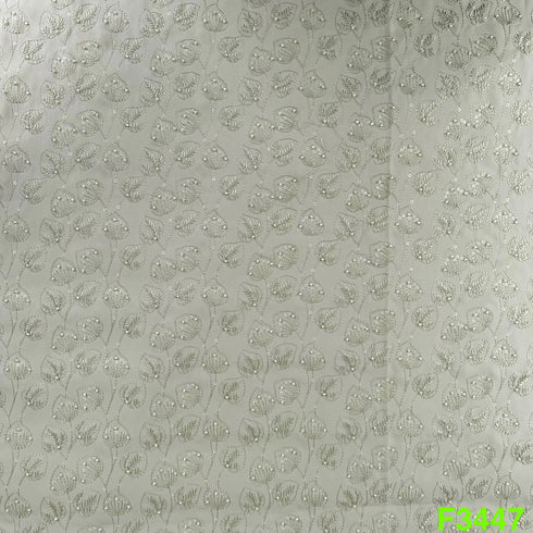 Cut Dana Thread Sequins Embroidered Bubble Georgette-F3447