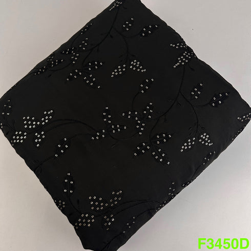 Thread Sequins Embroidered Modal Silk Fabric-F3450