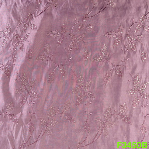 Thread Sequins Embroidered Modal Silk Fabric-F3450