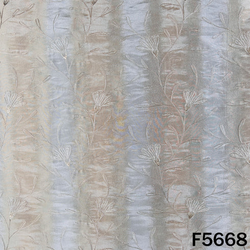 Thread Zari Embroidered Shimmer Tissue Fabric - F5668