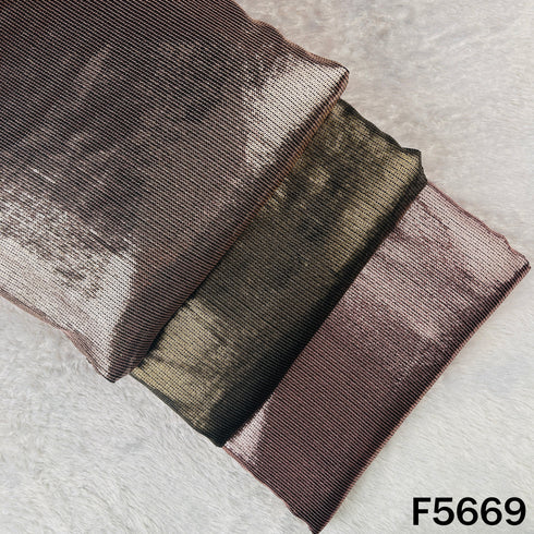 Thread Sequins Work Georgette Fabric - F5669