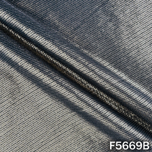 Thread Sequins Work Georgette Fabric - F5669