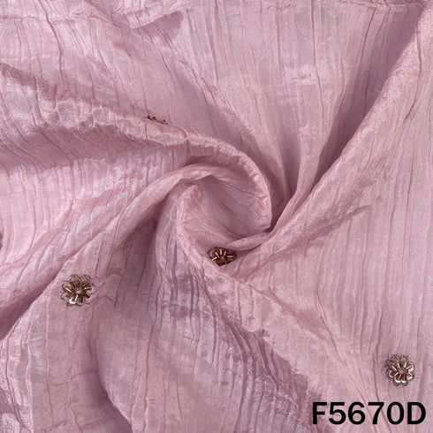 Cut Dana Zari Sequins Work Crush Shimmer Tissue Fabric - F5670