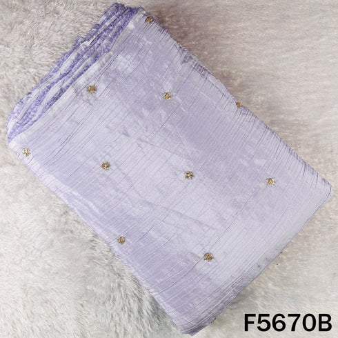 Cut Dana Zari Sequins Work Crush Shimmer Tissue Fabric - F5670