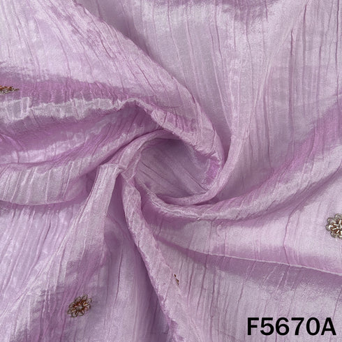 Cut Dana Zari Sequins Work Crush Shimmer Tissue Fabric - F5670