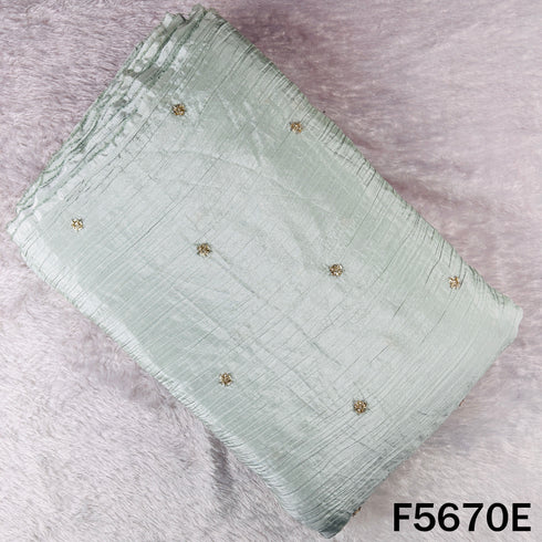 Cut Dana Zari Sequins Work Crush Shimmer Tissue Fabric - F5670