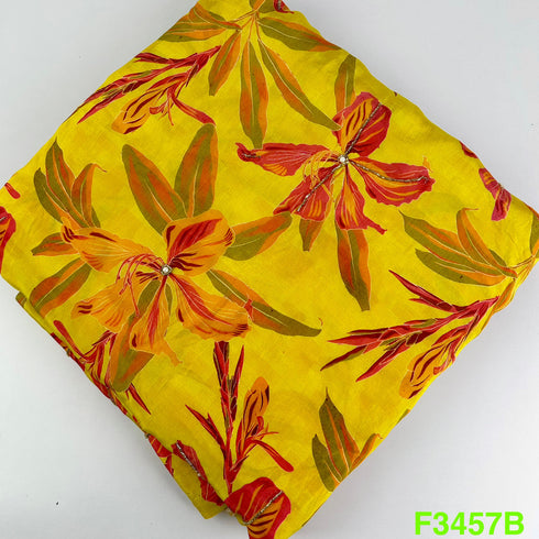 Positional Print Cut Dana Work Crepe Fabric-F3457
