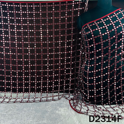 Cut Work Lace Mirror Work Dupatta - D2314