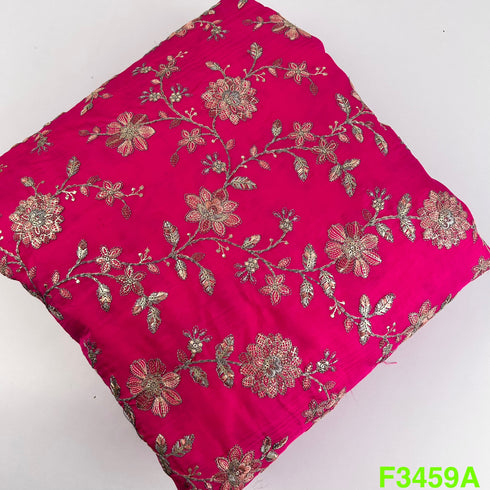 Thread Sequins Embroidered Modal Silk Fabric F3459