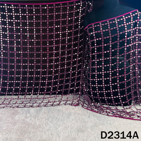 Cut Work Lace Mirror Work Dupatta - D2314