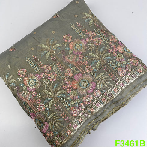 Thread Sequins Embroidered Shimmer Tissue Fabric-F3461