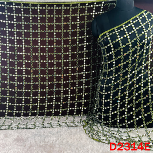 Cut Work Lace Mirror Work Dupatta - D2314