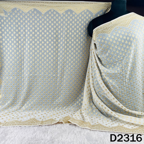 Dyeable Zari Work Georgette Dupatta - D2316