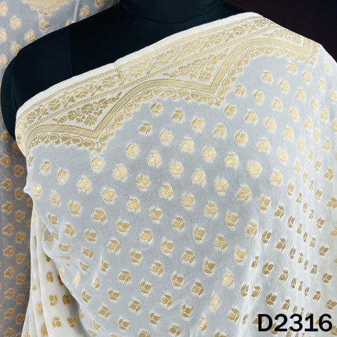 Dyeable Zari Work Georgette Dupatta - D2316