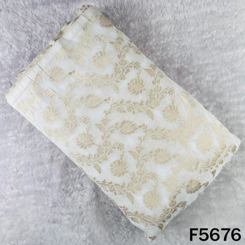 Dyeable Zari Work Georgette Fabric - F5676